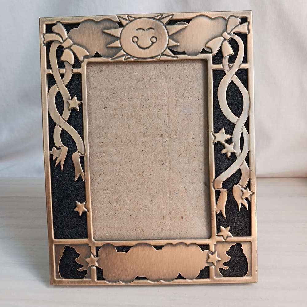 Sun Stars Metal Brushed Gold Picture Frame 5x7